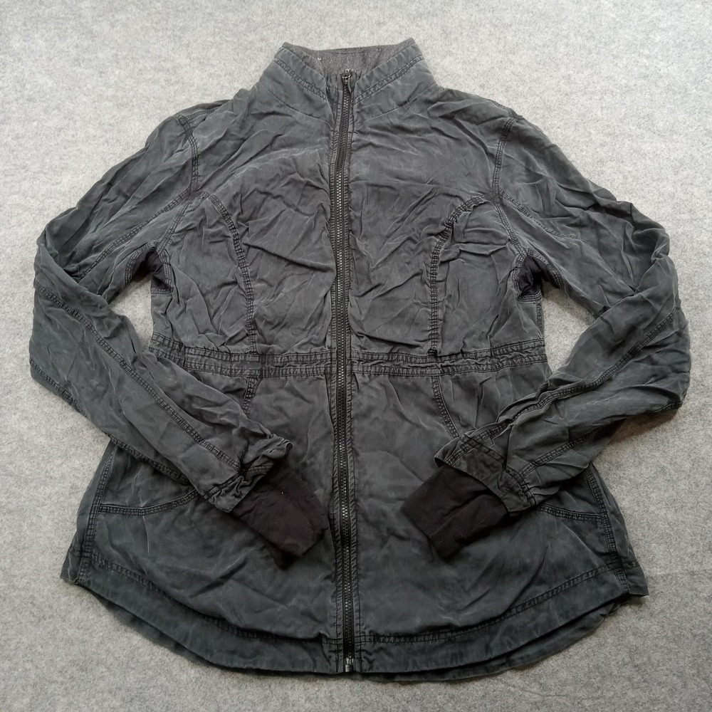 Lululemon Jacket Womens‎ Medium Black Full Zip Lightweight Athletic Running**